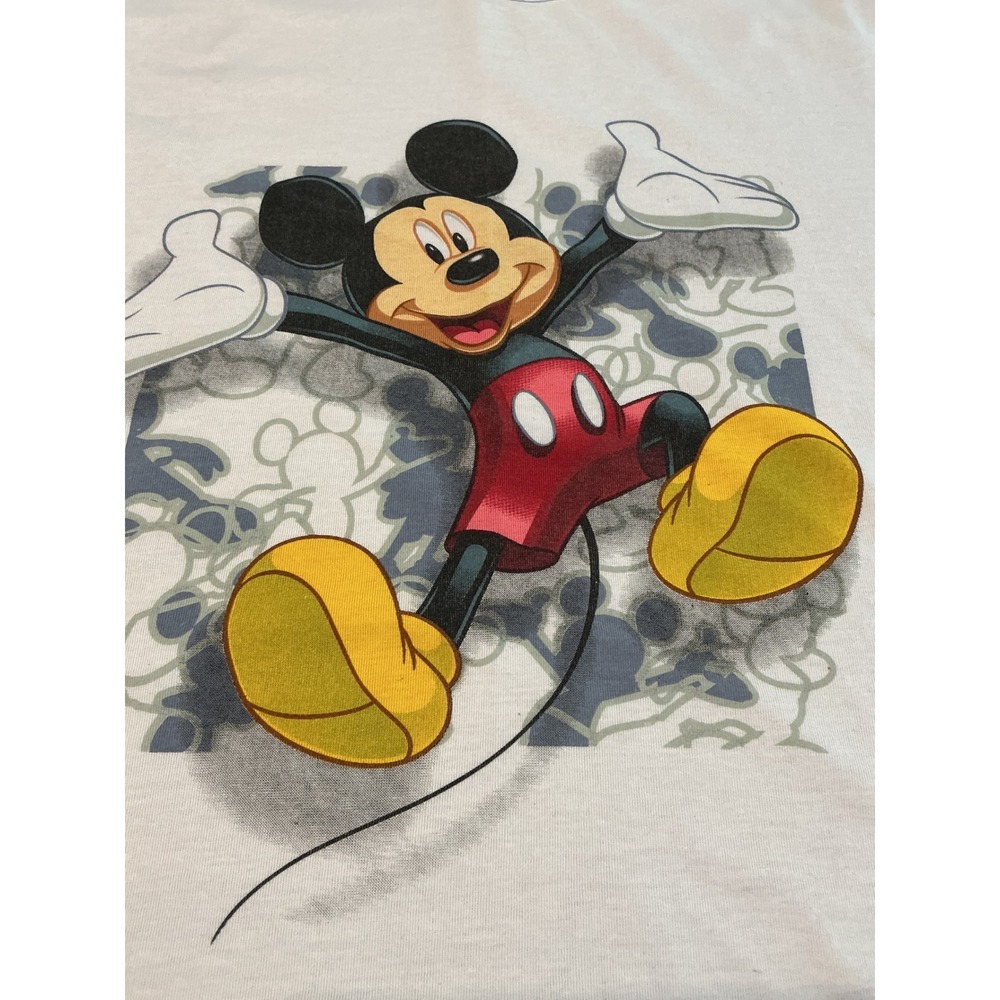 Disney Mickey Mouse Graphic Tee White Short Sleeve Scoop Neck 3X RN 71868